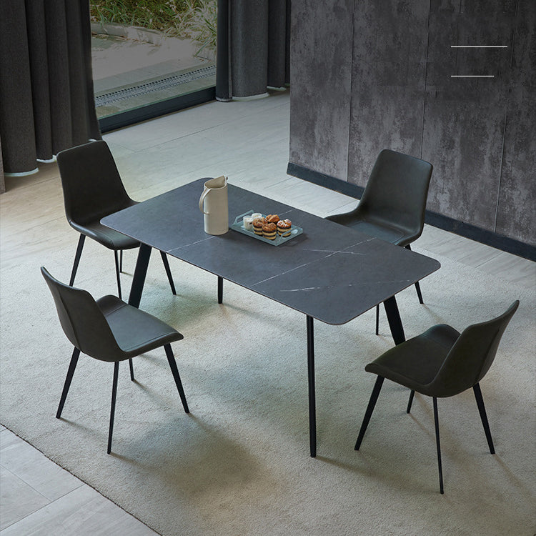 Industrial Metal Kitchen Dining Room Side Chair Solid Back Chair Clearhalo ' kitchen&dining_furn' 'Dining Chairs' 'Dining Tables & Seating' 'dining_chair' 'furn' 'furn_dining_chair' 'Furniture' 'furniture_dining_chair' 'Kitchen & Dining Furniture' 'kitchen' 4589240