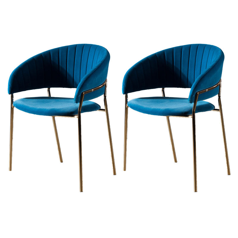 Scandinavian Open Back Arm Dining Chairs Upholstered Side Chair Blue 2 Piece Set Clearhalo ' kitchen&dining_furn' 'Dining Chairs' 'Dining Tables & Seating' 'dining_chair' 'furn' 'furn_dining_chair' 'Furniture' 'furniture_dining_chair' 'Kitchen & Dining Furniture' 'kitchen' 4589256