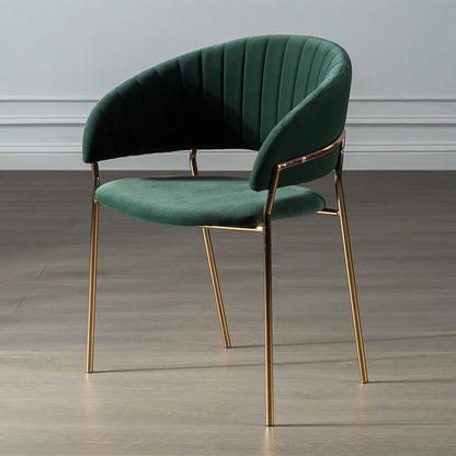 Scandinavian Open Back Arm Dining Chairs Upholstered Side Chair Blackish Green 1 Piece Clearhalo ' kitchen&dining_furn' 'Dining Chairs' 'Dining Tables & Seating' 'dining_chair' 'furn' 'furn_dining_chair' 'Furniture' 'furniture_dining_chair' 'Kitchen & Dining Furniture' 'kitchen' 4589260