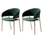 Scandinavian Open Back Arm Dining Chairs Upholstered Side Chair Blackish Green 2 Piece Set Clearhalo ' kitchen&dining_furn' 'Dining Chairs' 'Dining Tables & Seating' 'dining_chair' 'furn' 'furn_dining_chair' 'Furniture' 'furniture_dining_chair' 'Kitchen & Dining Furniture' 'kitchen' 4589263