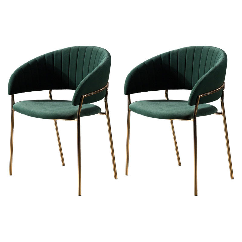 Scandinavian Open Back Arm Dining Chairs Upholstered Side Chair Blackish Green 2 Piece Set Clearhalo ' kitchen&dining_furn' 'Dining Chairs' 'Dining Tables & Seating' 'dining_chair' 'furn' 'furn_dining_chair' 'Furniture' 'furniture_dining_chair' 'Kitchen & Dining Furniture' 'kitchen' 4589263