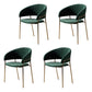 Scandinavian Open Back Arm Dining Chairs Upholstered Side Chair Blackish Green 4 Piece Set Clearhalo ' kitchen&dining_furn' 'Dining Chairs' 'Dining Tables & Seating' 'dining_chair' 'furn' 'furn_dining_chair' 'Furniture' 'furniture_dining_chair' 'Kitchen & Dining Furniture' 'kitchen' 4589265