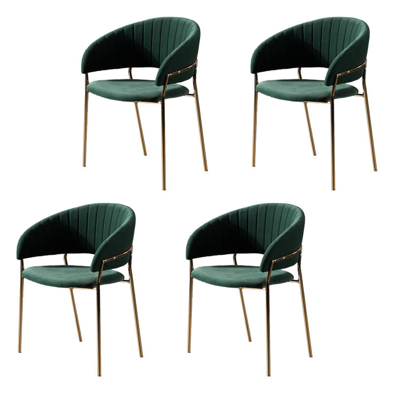 Scandinavian Open Back Arm Dining Chairs Upholstered Side Chair Blackish Green 4 Piece Set Clearhalo ' kitchen&dining_furn' 'Dining Chairs' 'Dining Tables & Seating' 'dining_chair' 'furn' 'furn_dining_chair' 'Furniture' 'furniture_dining_chair' 'Kitchen & Dining Furniture' 'kitchen' 4589265