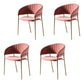 Scandinavian Open Back Arm Dining Chairs Upholstered Side Chair Pink 4 Piece Set Clearhalo ' kitchen&dining_furn' 'Dining Chairs' 'Dining Tables & Seating' 'dining_chair' 'furn' 'furn_dining_chair' 'Furniture' 'furniture_dining_chair' 'Kitchen & Dining Furniture' 'kitchen' 4589275