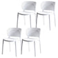 Contemporary Chairs Dining Armless Plastic Open Back Side Chair for Kitchen White 4 Piece Set Clearhalo ' kitchen&dining_furn' 'Dining Chairs' 'Dining Tables & Seating' 'dining_chair' 'furn' 'furn_dining_chair' 'Furniture' 'furniture_dining_chair' 'Kitchen & Dining Furniture' 'kitchen' 4589288