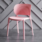 Contemporary Chairs Dining Armless Plastic Open Back Side Chair for Kitchen Pink 1 Piece Clearhalo ' kitchen&dining_furn' 'Dining Chairs' 'Dining Tables & Seating' 'dining_chair' 'furn' 'furn_dining_chair' 'Furniture' 'furniture_dining_chair' 'Kitchen & Dining Furniture' 'kitchen' 4589289
