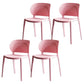 Contemporary Chairs Dining Armless Plastic Open Back Side Chair for Kitchen Pink 4 Piece Set Clearhalo ' kitchen&dining_furn' 'Dining Chairs' 'Dining Tables & Seating' 'dining_chair' 'furn' 'furn_dining_chair' 'Furniture' 'furniture_dining_chair' 'Kitchen & Dining Furniture' 'kitchen' 4589294