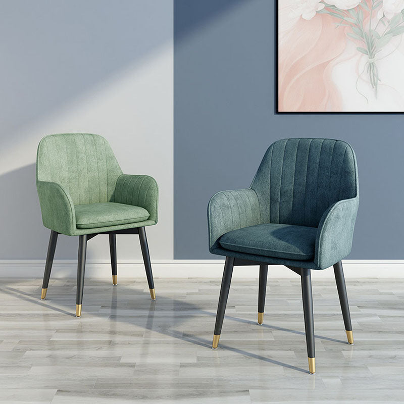 Scandinavian Fabric Dining Chairs for Home Arm Solid Back Dining Side Chair Clearhalo ' kitchen&dining_furn' 'Dining Chairs' 'Dining Tables & Seating' 'dining_chair' 'furn' 'furn_dining_chair' 'Furniture' 'furniture_dining_chair' 'Kitchen & Dining Furniture' 'kitchen' 4589304