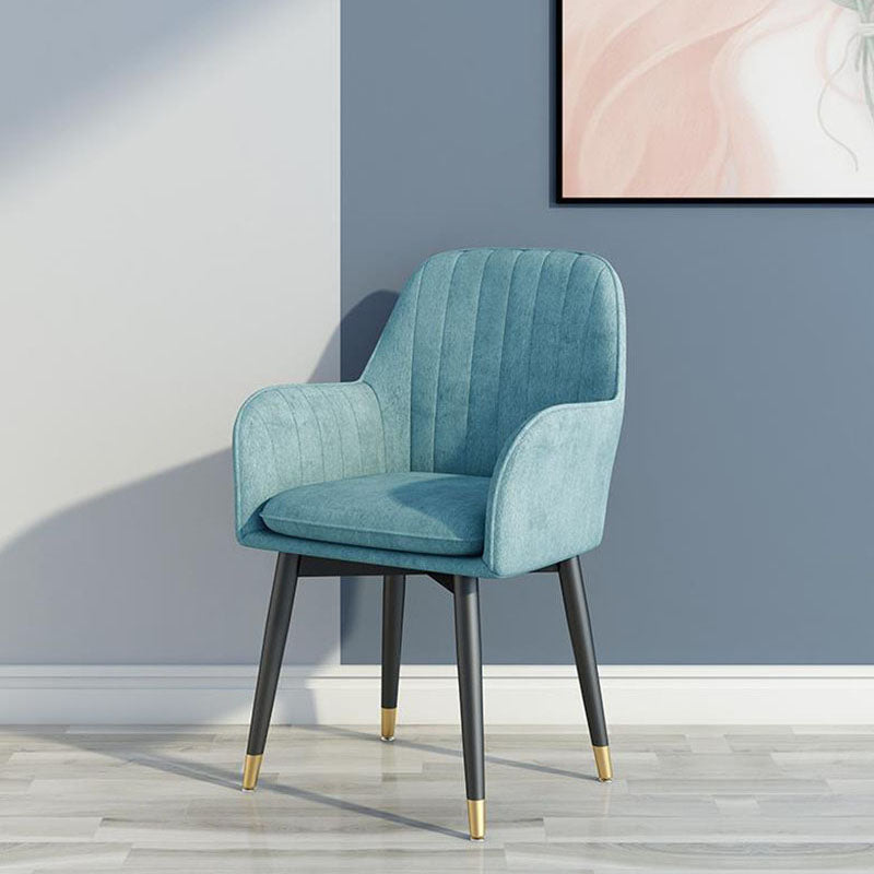 Scandinavian Fabric Dining Chairs for Home Arm Solid Back Dining Side Chair Royal Blue 1 Piece Clearhalo ' kitchen&dining_furn' 'Dining Chairs' 'Dining Tables & Seating' 'dining_chair' 'furn' 'furn_dining_chair' 'Furniture' 'furniture_dining_chair' 'Kitchen & Dining Furniture' 'kitchen' 4589308