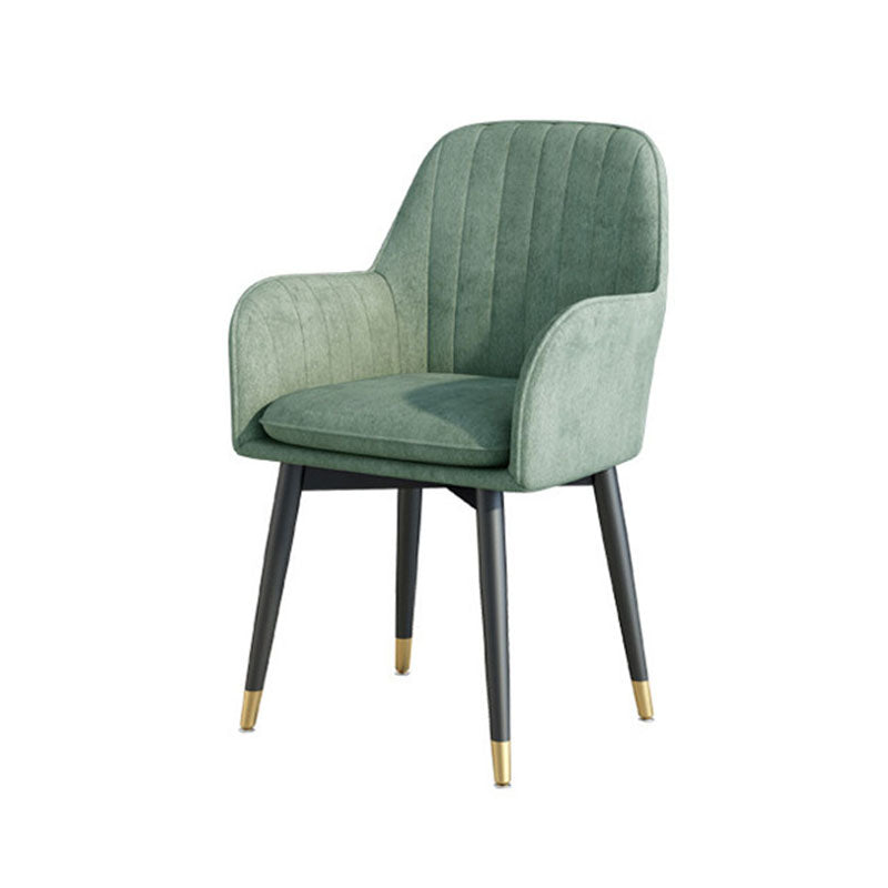 Scandinavian Fabric Dining Chairs for Home Arm Solid Back Dining Side Chair Clearhalo ' kitchen&dining_furn' 'Dining Chairs' 'Dining Tables & Seating' 'dining_chair' 'furn' 'furn_dining_chair' 'Furniture' 'furniture_dining_chair' 'Kitchen & Dining Furniture' 'kitchen' 4589310