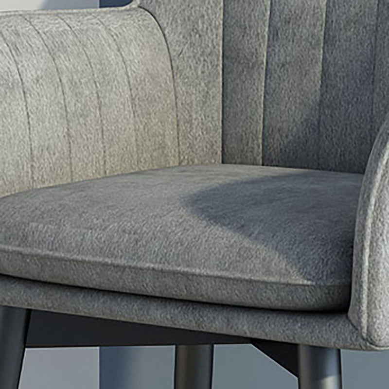 Scandinavian Fabric Dining Chairs for Home Arm Solid Back Dining Side Chair Clearhalo ' kitchen&dining_furn' 'Dining Chairs' 'Dining Tables & Seating' 'dining_chair' 'furn' 'furn_dining_chair' 'Furniture' 'furniture_dining_chair' 'Kitchen & Dining Furniture' 'kitchen' 4589316