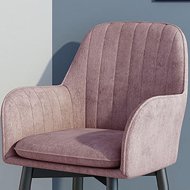 Scandinavian Fabric Dining Chairs for Home Arm Solid Back Dining Side Chair Clearhalo ' kitchen&dining_furn' 'Dining Chairs' 'Dining Tables & Seating' 'dining_chair' 'furn' 'furn_dining_chair' 'Furniture' 'furniture_dining_chair' 'Kitchen & Dining Furniture' 'kitchen' 4589318