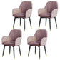 Scandinavian Fabric Dining Chairs for Home Arm Solid Back Dining Side Chair Pink 4 Piece Set Clearhalo ' kitchen&dining_furn' 'Dining Chairs' 'Dining Tables & Seating' 'dining_chair' 'furn' 'furn_dining_chair' 'Furniture' 'furniture_dining_chair' 'Kitchen & Dining Furniture' 'kitchen' 4589319