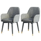 Scandinavian Fabric Dining Chairs for Home Arm Solid Back Dining Side Chair Grey 2 Piece Set Clearhalo ' kitchen&dining_furn' 'Dining Chairs' 'Dining Tables & Seating' 'dining_chair' 'furn' 'furn_dining_chair' 'Furniture' 'furniture_dining_chair' 'Kitchen & Dining Furniture' 'kitchen' 4589322