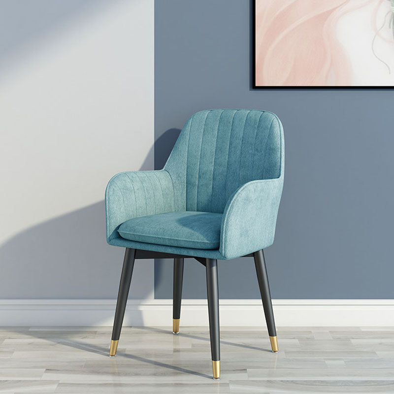 Scandinavian Fabric Dining Chairs for Home Arm Solid Back Dining Side Chair Clearhalo ' kitchen&dining_furn' 'Dining Chairs' 'Dining Tables & Seating' 'dining_chair' 'furn' 'furn_dining_chair' 'Furniture' 'furniture_dining_chair' 'Kitchen & Dining Furniture' 'kitchen' 4589323