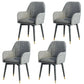 Scandinavian Fabric Dining Chairs for Home Arm Solid Back Dining Side Chair Grey 4 Piece Set Clearhalo ' kitchen&dining_furn' 'Dining Chairs' 'Dining Tables & Seating' 'dining_chair' 'furn' 'furn_dining_chair' 'Furniture' 'furniture_dining_chair' 'Kitchen & Dining Furniture' 'kitchen' 4589325