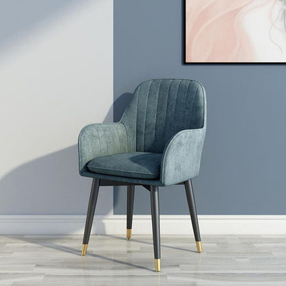 Scandinavian Fabric Dining Chairs for Home Arm Solid Back Dining Side Chair Blue 1 Piece Clearhalo ' kitchen&dining_furn' 'Dining Chairs' 'Dining Tables & Seating' 'dining_chair' 'furn' 'furn_dining_chair' 'Furniture' 'furniture_dining_chair' 'Kitchen & Dining Furniture' 'kitchen' 4589326