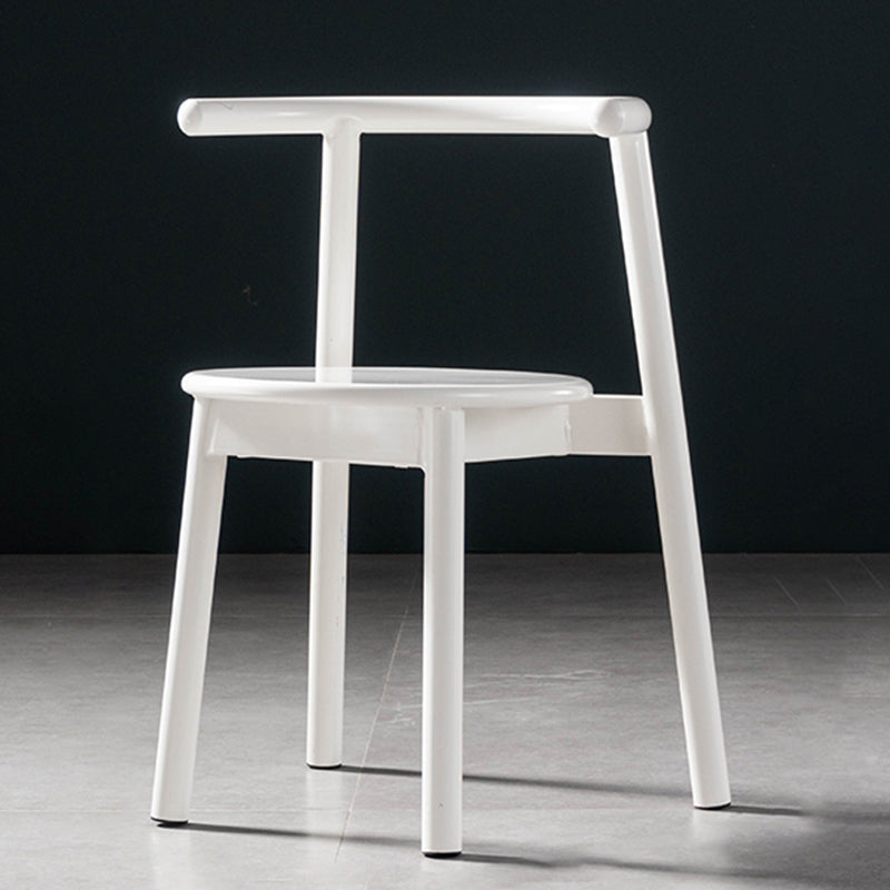 Contemporary Chairs Dining Armless Open Back Side Chairs with Metal Legs for Kitchen White 1 Piece Clearhalo ' kitchen&dining_furn' 'Dining Chairs' 'Dining Tables & Seating' 'dining_chair' 'furn' 'furn_dining_chair' 'Furniture' 'furniture_dining_chair' 'Kitchen & Dining Furniture' 'kitchen' 4589336