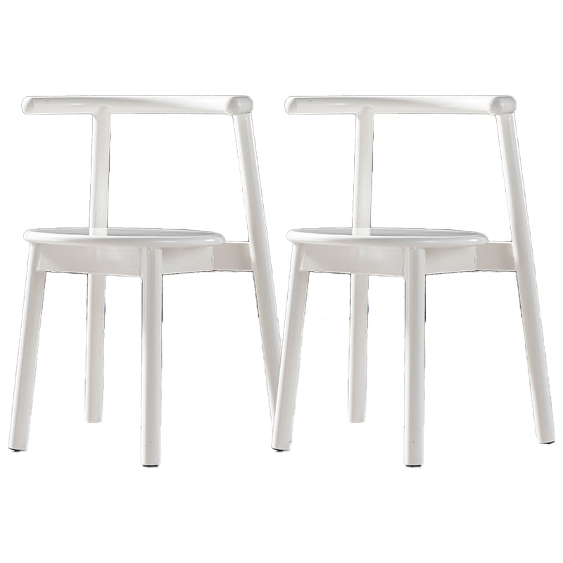 Contemporary Chairs Dining Armless Open Back Side Chairs with Metal Legs for Kitchen White 2 Piece Set Clearhalo ' kitchen&dining_furn' 'Dining Chairs' 'Dining Tables & Seating' 'dining_chair' 'furn' 'furn_dining_chair' 'Furniture' 'furniture_dining_chair' 'Kitchen & Dining Furniture' 'kitchen' 4589339