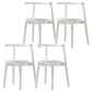 Contemporary Chairs Dining Armless Open Back Side Chairs with Metal Legs for Kitchen White 4 Piece Set Clearhalo ' kitchen&dining_furn' 'Dining Chairs' 'Dining Tables & Seating' 'dining_chair' 'furn' 'furn_dining_chair' 'Furniture' 'furniture_dining_chair' 'Kitchen & Dining Furniture' 'kitchen' 4589340