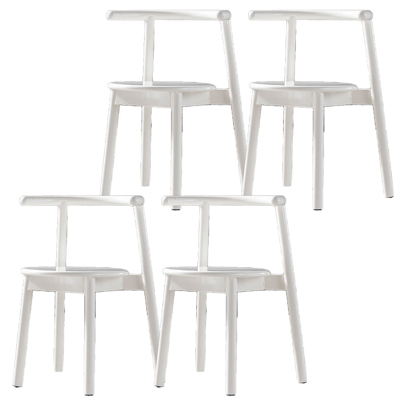 Contemporary Chairs Dining Armless Open Back Side Chairs with Metal Legs for Kitchen White 4 Piece Set Clearhalo ' kitchen&dining_furn' 'Dining Chairs' 'Dining Tables & Seating' 'dining_chair' 'furn' 'furn_dining_chair' 'Furniture' 'furniture_dining_chair' 'Kitchen & Dining Furniture' 'kitchen' 4589340