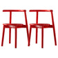 Contemporary Chairs Dining Armless Open Back Side Chairs with Metal Legs for Kitchen Red 2 Piece Set Clearhalo ' kitchen&dining_furn' 'Dining Chairs' 'Dining Tables & Seating' 'dining_chair' 'furn' 'furn_dining_chair' 'Furniture' 'furniture_dining_chair' 'Kitchen & Dining Furniture' 'kitchen' 4589345