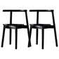 Contemporary Chairs Dining Armless Open Back Side Chairs with Metal Legs for Kitchen Black 2 Piece Set Clearhalo ' kitchen&dining_furn' 'Dining Chairs' 'Dining Tables & Seating' 'dining_chair' 'furn' 'furn_dining_chair' 'Furniture' 'furniture_dining_chair' 'Kitchen & Dining Furniture' 'kitchen' 4589350