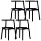Contemporary Chairs Dining Armless Open Back Side Chairs with Metal Legs for Kitchen Black 4 Piece Set Clearhalo ' kitchen&dining_furn' 'Dining Chairs' 'Dining Tables & Seating' 'dining_chair' 'furn' 'furn_dining_chair' 'Furniture' 'furniture_dining_chair' 'Kitchen & Dining Furniture' 'kitchen' 4589352