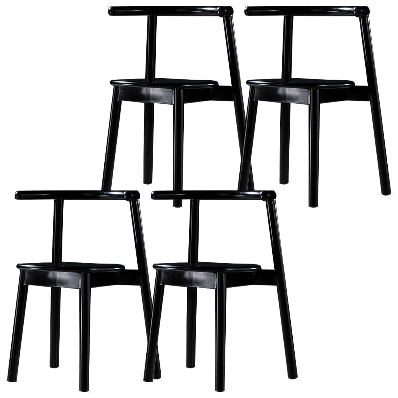 Contemporary Chairs Dining Armless Open Back Side Chairs with Metal Legs for Kitchen Black 4 Piece Set Clearhalo ' kitchen&dining_furn' 'Dining Chairs' 'Dining Tables & Seating' 'dining_chair' 'furn' 'furn_dining_chair' 'Furniture' 'furniture_dining_chair' 'Kitchen & Dining Furniture' 'kitchen' 4589352