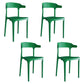 Modern Open Back Arm Chair Matte Finish Plastic Dining Chair Green 4 Piece Set Clearhalo ' kitchen&dining_furn' 'Dining Chairs' 'Dining Tables & Seating' 'dining_chair' 'furn' 'furn_dining_chair' 'Furniture' 'furniture_dining_chair' 'Kitchen & Dining Furniture' 'kitchen' 4589355