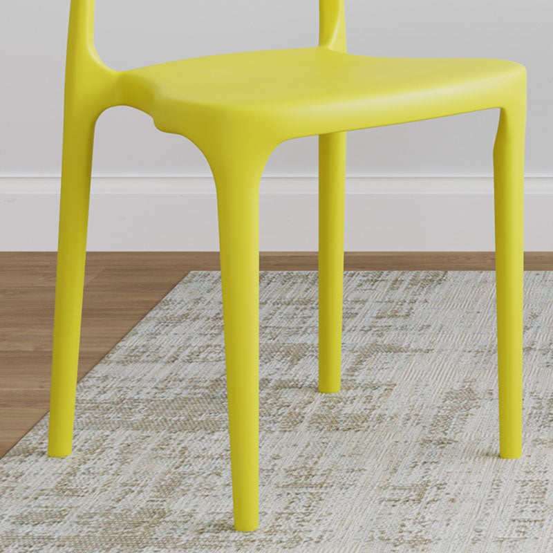 Modern Open Back Arm Chair Matte Finish Plastic Dining Chair Clearhalo ' kitchen&dining_furn' 'Dining Chairs' 'Dining Tables & Seating' 'dining_chair' 'furn' 'furn_dining_chair' 'Furniture' 'furniture_dining_chair' 'Kitchen & Dining Furniture' 'kitchen' 4589371