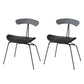 Industrial Open Back Armless Dining Chairs Leather Dining Side Chair Black Set of 2 Clearhalo ' kitchen&dining_furn' 'Dining Chairs' 'Dining Tables & Seating' 'dining_chair' 'Furniture' 'furniture_dining_chair' 'Kitchen & Dining Furniture' 'kitchen' 4589380