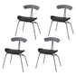 Industrial Open Back Armless Dining Chairs Leather Dining Side Chair Black Set of 4 Clearhalo ' kitchen&dining_furn' 'Dining Chairs' 'Dining Tables & Seating' 'dining_chair' 'Furniture' 'furniture_dining_chair' 'Kitchen & Dining Furniture' 'kitchen' 4589381
