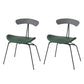 Industrial Open Back Armless Dining Chairs Leather Dining Side Chair Green Set of 2 Clearhalo ' kitchen&dining_furn' 'Dining Chairs' 'Dining Tables & Seating' 'dining_chair' 'Furniture' 'furniture_dining_chair' 'Kitchen & Dining Furniture' 'kitchen' 4589386