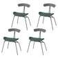 Industrial Open Back Armless Dining Chairs Leather Dining Side Chair Green Set of 4 Clearhalo ' kitchen&dining_furn' 'Dining Chairs' 'Dining Tables & Seating' 'dining_chair' 'Furniture' 'furniture_dining_chair' 'Kitchen & Dining Furniture' 'kitchen' 4589387