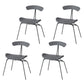 Industrial Open Back Armless Dining Chairs Leather Dining Side Chair Grey Set of 4 Clearhalo ' kitchen&dining_furn' 'Dining Chairs' 'Dining Tables & Seating' 'dining_chair' 'Furniture' 'furniture_dining_chair' 'Kitchen & Dining Furniture' 'kitchen' 4589398