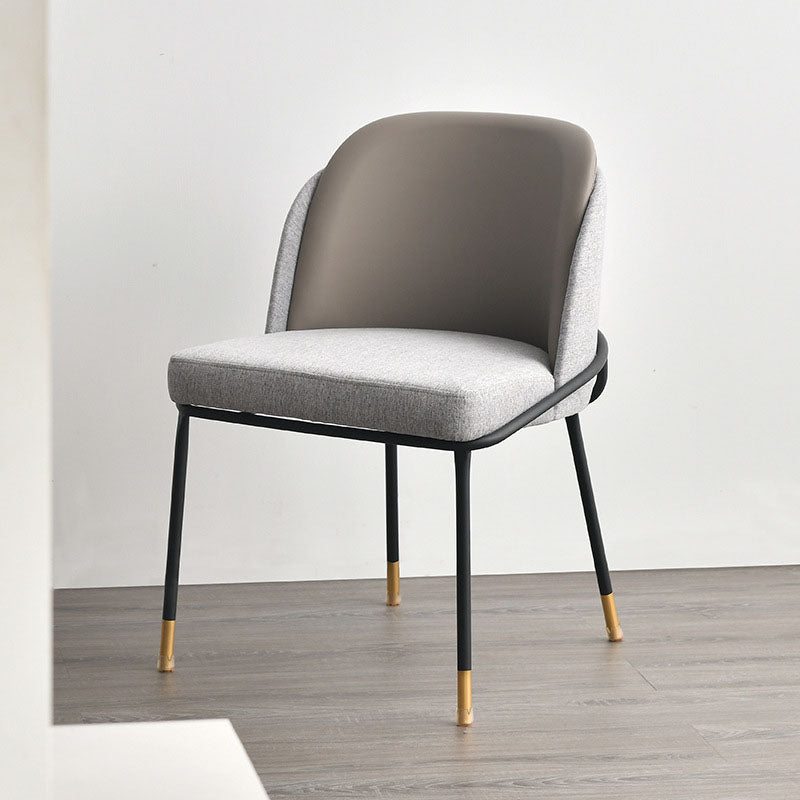 Scandinavian Dining Fabric Side Chairs Armless Solid Back Chair Clearhalo ' kitchen&dining_furn' 'Dining Chairs' 'Dining Tables & Seating' 'dining_chair' 'furn' 'furn_dining_chair' 'Furniture' 'furniture_dining_chair' 'Kitchen & Dining Furniture' 'kitchen' 4589403