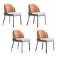 Scandinavian Dining Fabric Side Chairs Armless Solid Back Chair Orange 4 Piece Set Clearhalo ' kitchen&dining_furn' 'Dining Chairs' 'Dining Tables & Seating' 'dining_chair' 'furn' 'furn_dining_chair' 'Furniture' 'furniture_dining_chair' 'Kitchen & Dining Furniture' 'kitchen' 4589410