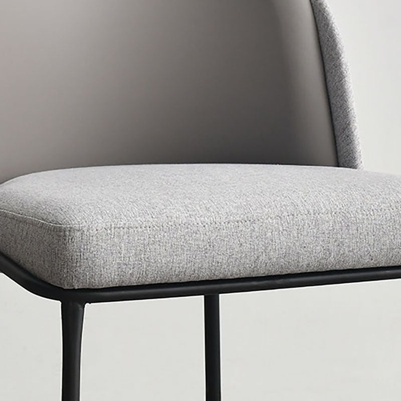 Scandinavian Dining Fabric Side Chairs Armless Solid Back Chair Clearhalo ' kitchen&dining_furn' 'Dining Chairs' 'Dining Tables & Seating' 'dining_chair' 'furn' 'furn_dining_chair' 'Furniture' 'furniture_dining_chair' 'Kitchen & Dining Furniture' 'kitchen' 4589415