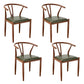 Contemporary Style Chair Dining Armless Side Chair with Metal Legs for Kitchen Blackish Green 4 Piece Set Clearhalo ' kitchen&dining_furn' 'Dining Chairs' 'Dining Tables & Seating' 'dining_chair' 'furn' 'furn_dining_chair' 'Furniture' 'furniture_dining_chair' 'Kitchen & Dining Furniture' 'kitchen' 4589434