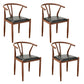 Contemporary Style Chair Dining Armless Side Chair with Metal Legs for Kitchen Black 4 Piece Set Clearhalo ' kitchen&dining_furn' 'Dining Chairs' 'Dining Tables & Seating' 'dining_chair' 'furn' 'furn_dining_chair' 'Furniture' 'furniture_dining_chair' 'Kitchen & Dining Furniture' 'kitchen' 4589440