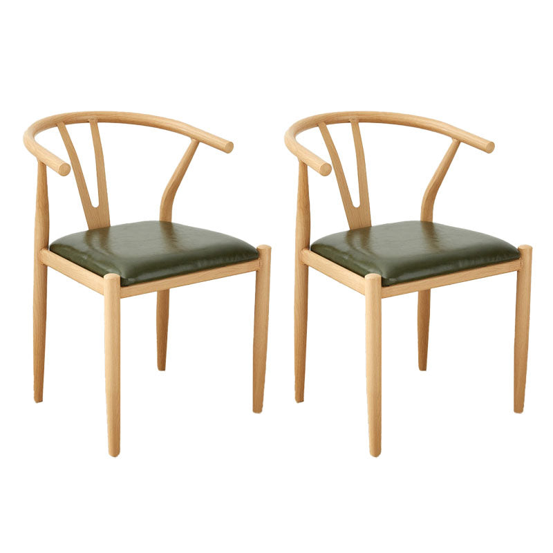 Contemporary Style Chair Dining Armless Side Chair with Metal Legs for Kitchen Army Green 2 Piece Set Clearhalo ' kitchen&dining_furn' 'Dining Chairs' 'Dining Tables & Seating' 'dining_chair' 'furn' 'furn_dining_chair' 'Furniture' 'furniture_dining_chair' 'Kitchen & Dining Furniture' 'kitchen' 4589463