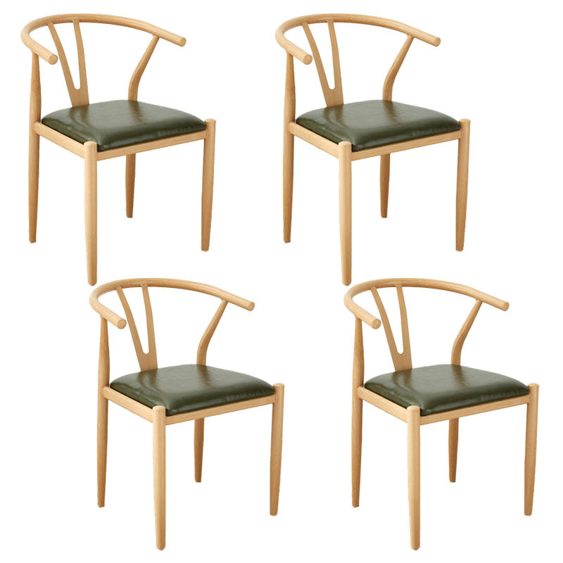 Contemporary Style Chair Dining Armless Side Chair with Metal Legs for Kitchen Army Green 4 Piece Set Clearhalo ' kitchen&dining_furn' 'Dining Chairs' 'Dining Tables & Seating' 'dining_chair' 'furn' 'furn_dining_chair' 'Furniture' 'furniture_dining_chair' 'Kitchen & Dining Furniture' 'kitchen' 4589464