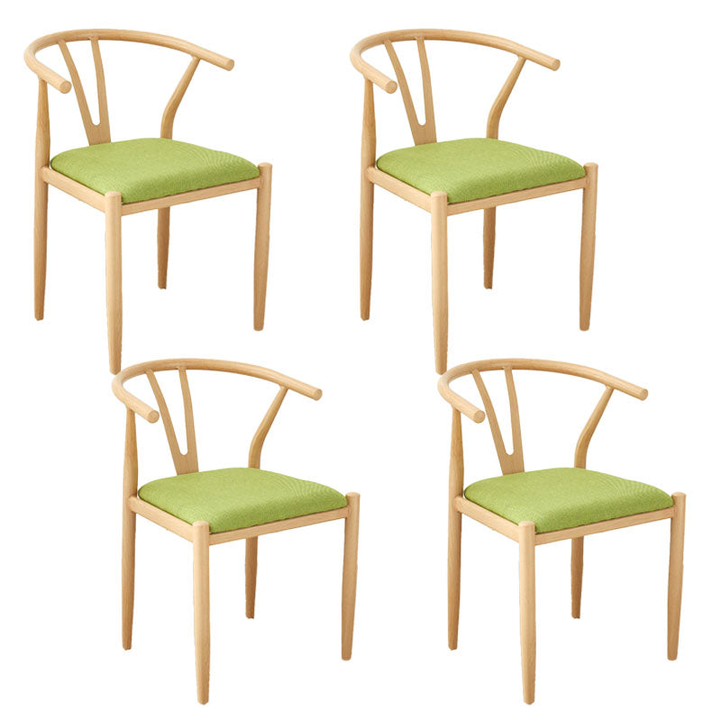 Contemporary Style Chair Dining Armless Side Chair with Metal Legs for Kitchen Green 4 Piece Set Clearhalo ' kitchen&dining_furn' 'Dining Chairs' 'Dining Tables & Seating' 'dining_chair' 'furn' 'furn_dining_chair' 'Furniture' 'furniture_dining_chair' 'Kitchen & Dining Furniture' 'kitchen' 4589467