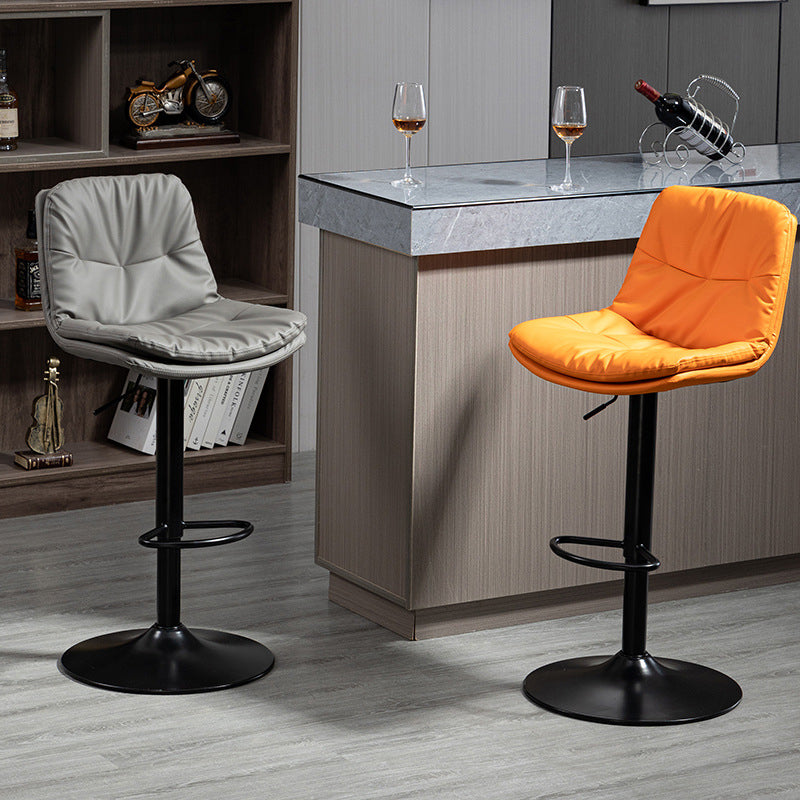 Modern Style Metal Bar Stools with Swivel and Adjustable Height Living Room Bar Stools Clearhalo 'Bar Furniture' 'Bar Stools' 'bar_stools' 'furn' 'furn_bar_stools' 'furniture_bar_stools' 'Kitchen & Dining Furniture' 'kitchen&dining_furn' 'kitchen' 'kitchen_furn' Furniture' 4589472