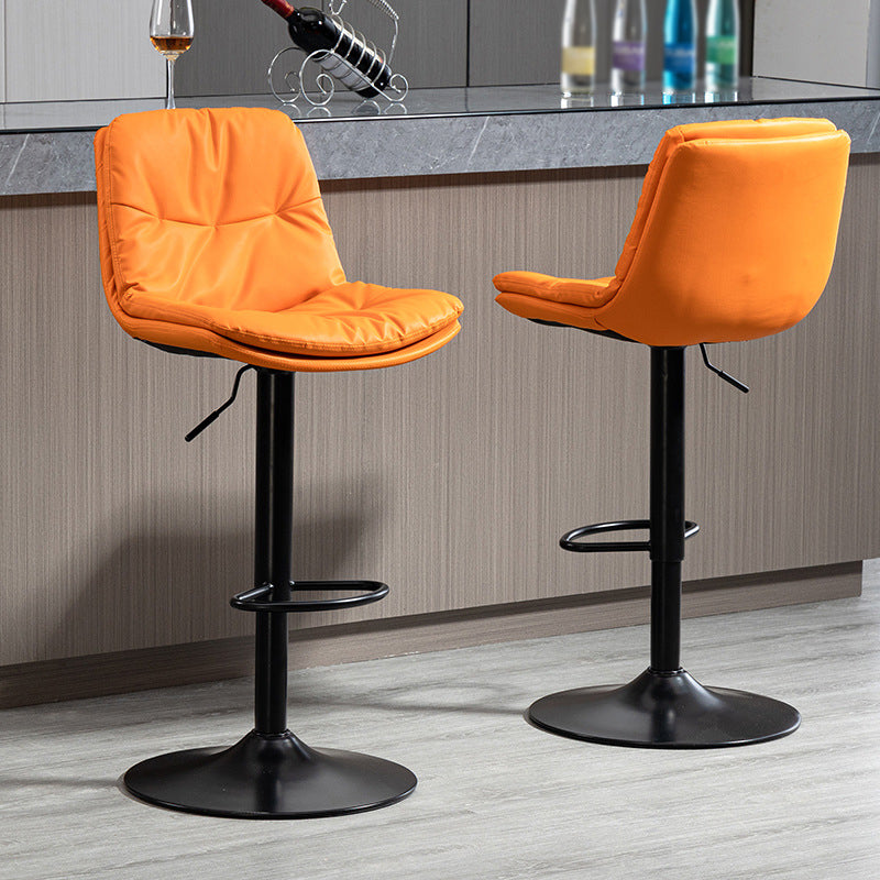 Modern Style Metal Bar Stools with Swivel and Adjustable Height Living Room Bar Stools Clearhalo 'Bar Furniture' 'Bar Stools' 'bar_stools' 'furn' 'furn_bar_stools' 'furniture_bar_stools' 'Kitchen & Dining Furniture' 'kitchen&dining_furn' 'kitchen' 'kitchen_furn' Furniture' 4589476