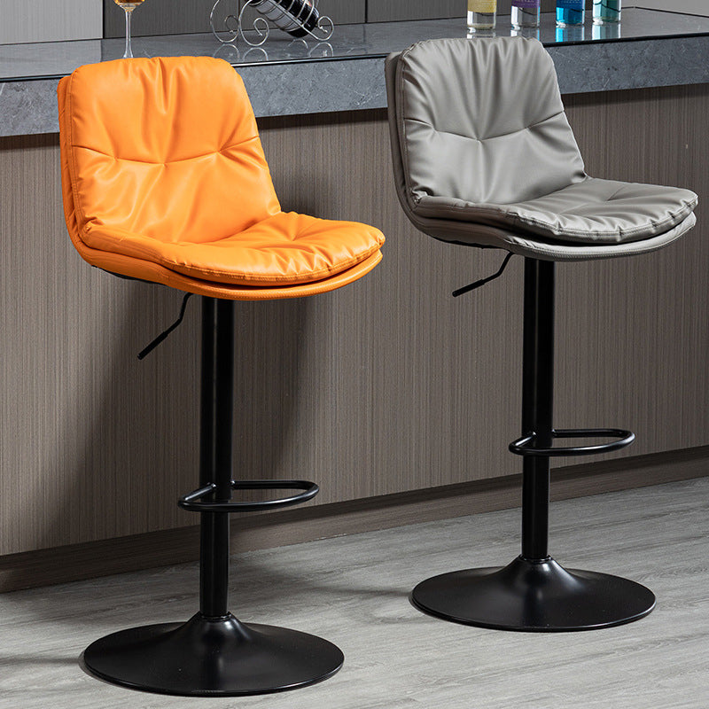 Modern Style Metal Bar Stools with Swivel and Adjustable Height Living Room Bar Stools Clearhalo 'Bar Furniture' 'Bar Stools' 'bar_stools' 'furn' 'furn_bar_stools' 'furniture_bar_stools' 'Kitchen & Dining Furniture' 'kitchen&dining_furn' 'kitchen' 'kitchen_furn' Furniture' 4589478