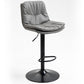 Modern Style Metal Bar Stools with Swivel and Adjustable Height Living Room Bar Stools Dark Gray-Black Black 1 Piece Clearhalo 'Bar Furniture' 'Bar Stools' 'bar_stools' 'furn' 'furn_bar_stools' 'furniture_bar_stools' 'Kitchen & Dining Furniture' 'kitchen&dining_furn' 'kitchen' 'kitchen_furn' Furniture' 4589480