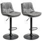 Modern Style Metal Bar Stools with Swivel and Adjustable Height Living Room Bar Stools Dark Gray-Black Black 2 Piece Set Clearhalo 'Bar Furniture' 'Bar Stools' 'bar_stools' 'furn' 'furn_bar_stools' 'furniture_bar_stools' 'Kitchen & Dining Furniture' 'kitchen&dining_furn' 'kitchen' 'kitchen_furn' Furniture' 4589482