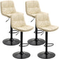 Modern Style Metal Bar Stools with Swivel and Adjustable Height Living Room Bar Stools Off-White Black 4 Piece Set Clearhalo 'Bar Furniture' 'Bar Stools' 'bar_stools' 'furn' 'furn_bar_stools' 'furniture_bar_stools' 'Kitchen & Dining Furniture' 'kitchen&dining_furn' 'kitchen' 'kitchen_furn' Furniture' 4589490